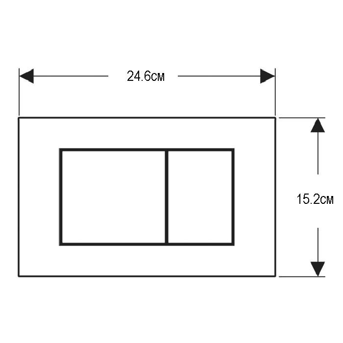 Geberit Sigma40 Клавиша для двойного смыва, квадратная: Черный матовый