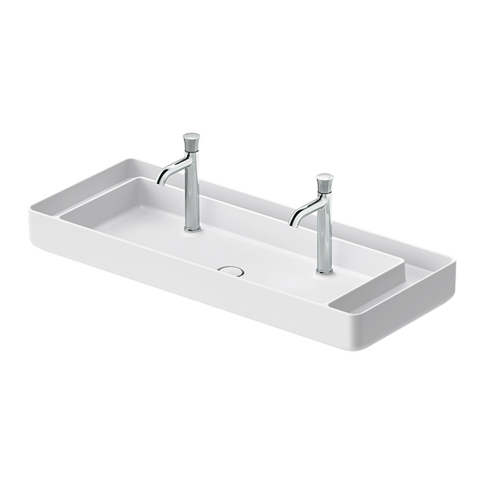 Duravit Bento Starck Box Раковина накладная 114.5х46см, с 2 отв., HygieneGlaze, цвет: белый глянцевый