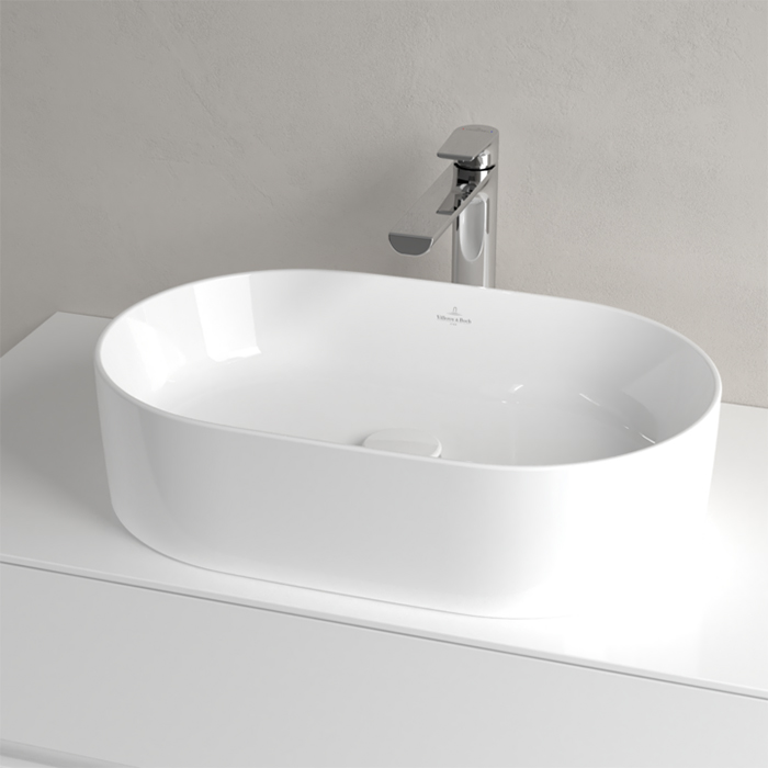 Villeroy&Boch Collaro Раковина накладная, 56x36х14.5см., без отв., цвет: альпийский белый