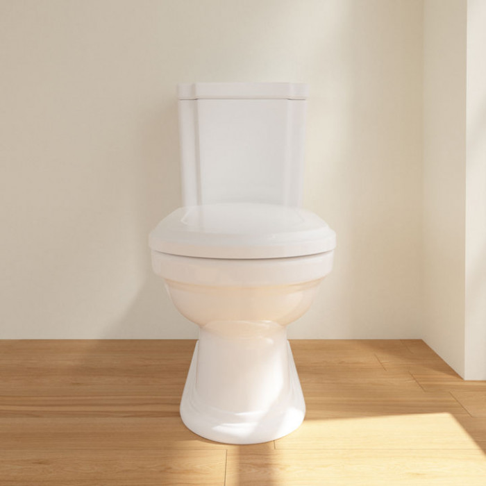 Villeroy&Boch Hommage Унитаз-моноблок 37х72.5х39см., крепеж в комплекте, CeramicPlus, цвет: белый