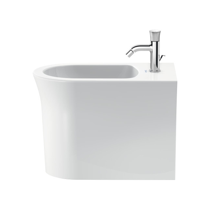 Duravit White Tulip Биде напольное 37x58х42 см, с переливом, с 1 отв., WonderGliss, цвет: белый