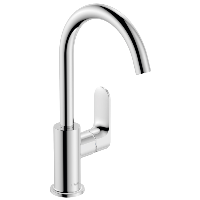 Hansgrohe Rebris S Смеситель для раковины, 1 отв., с донным клапаном, с поворотным изливом, цвет: хром