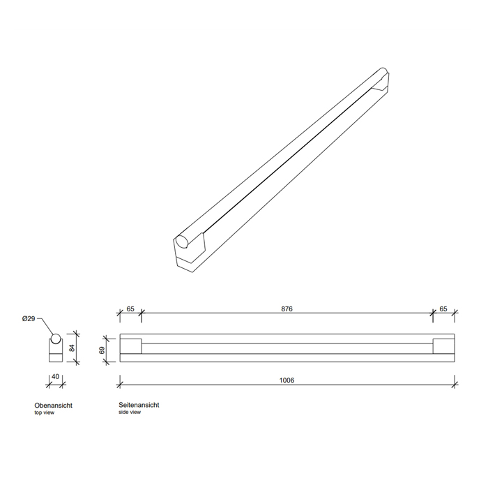 Decor Walther Omega 200 Светильник настенный 4x8.5x100.5см, 1x S14S 100cm 2 Sockets, цвет: золото матовое