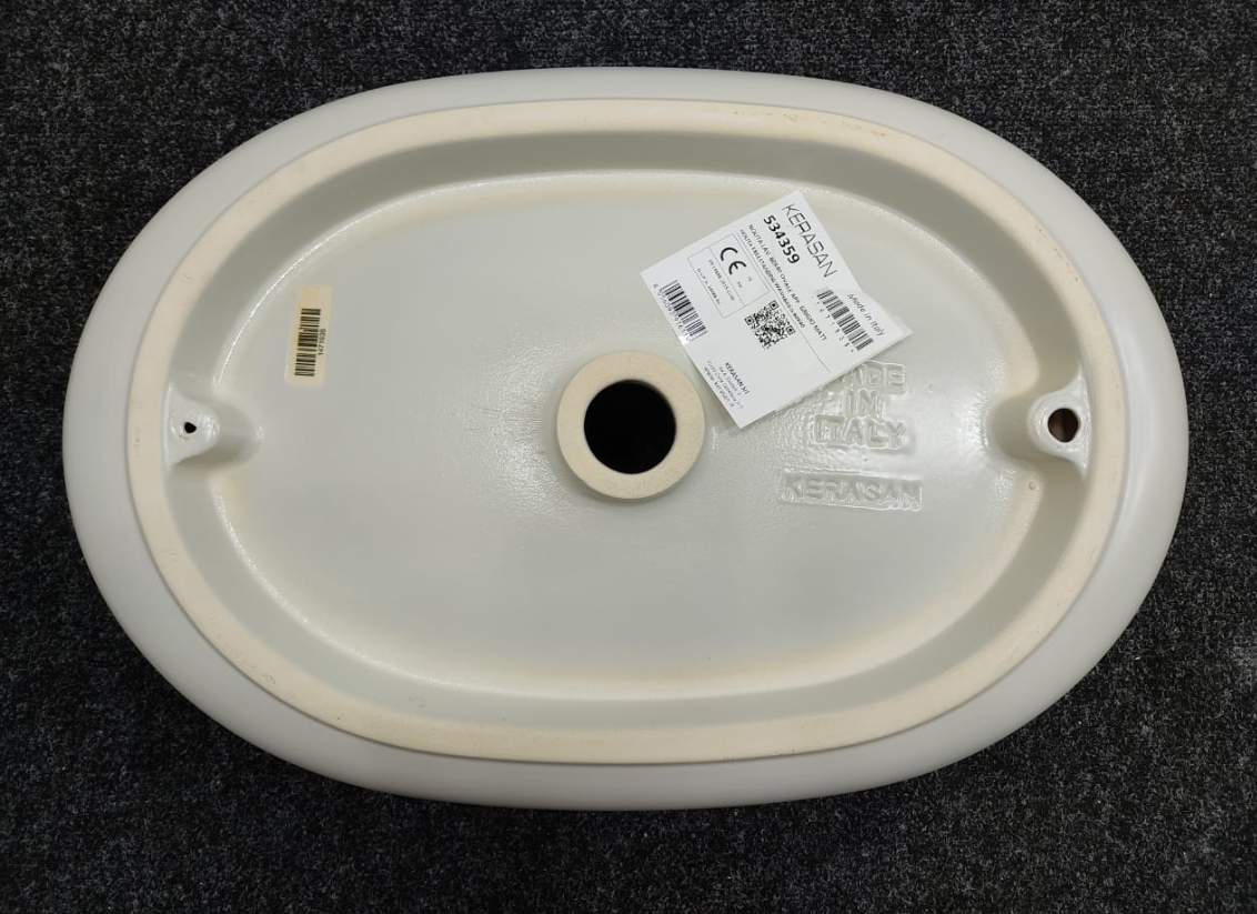 Kerasan Nolita Раковина 60х40 см, без отв., накладная, цвет: светло серый 