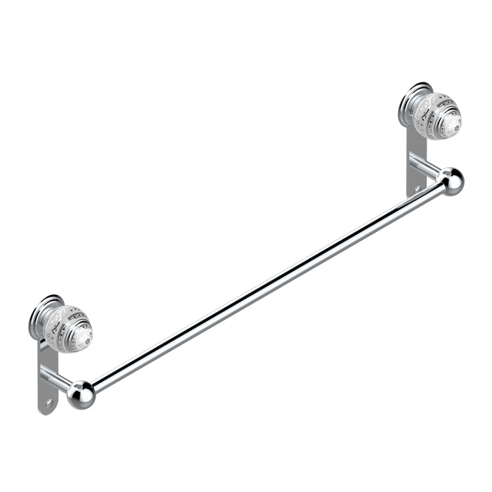 THG Marquise platinum decor Полотенцедержатель 60см., подвесной, декор белый/платина, цвет: хром