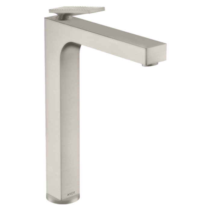 Axor Citterio Смеситель для раковины 280, на 1 отв., излив h28см., высокий, с текстурой, цвет: сталь