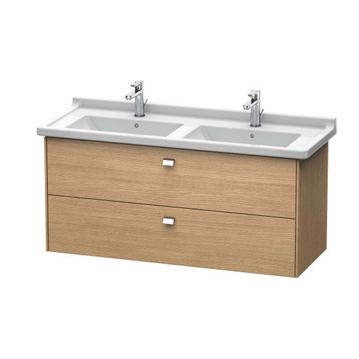 Duravit  Brioso Тумба подвесная, 122x46.9х56.3см, с раковиной, с 2 выдвижными ящиками, цвет: дуб европейский 