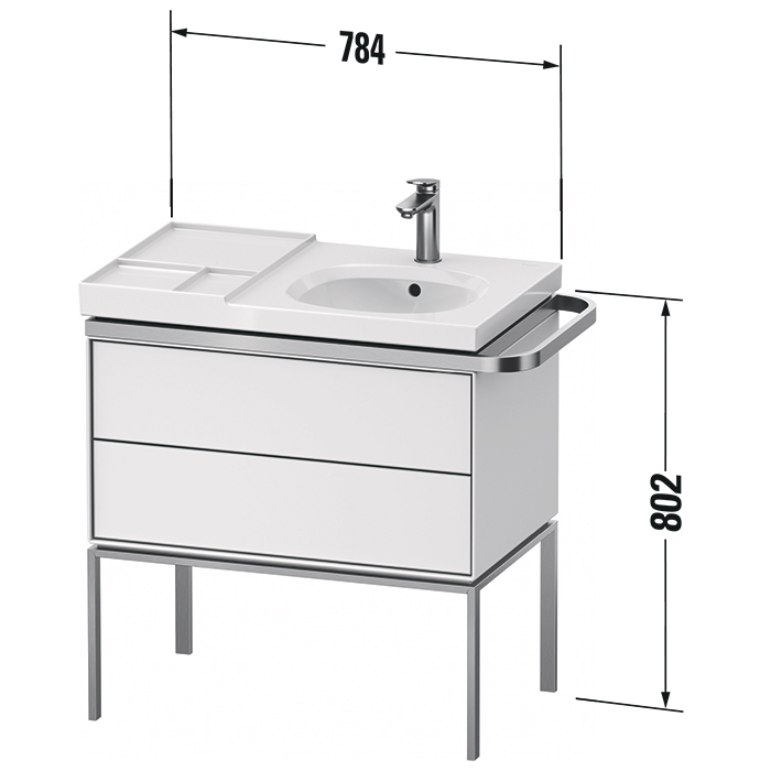 Duravit Aurena Тумба подвесная под раковину 78.4x80.2x49.2см., цвет: Таупе шелковисто-матовый/мраморная структура 