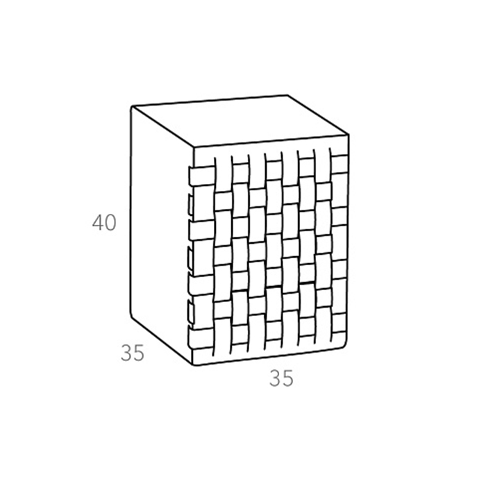 ADJ Пуф, 35x35xH40 см., цвет: небесный/эвкалипт