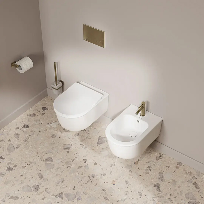 Kerama Marazzi Elegance Унитаз подвесной 53x35см, безободковый, цвет: белый глянцевый