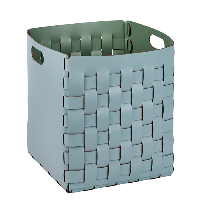 ADJ Корзинка Bottega, 35x35xH40 см., цвет: небесный/эвкалипт
