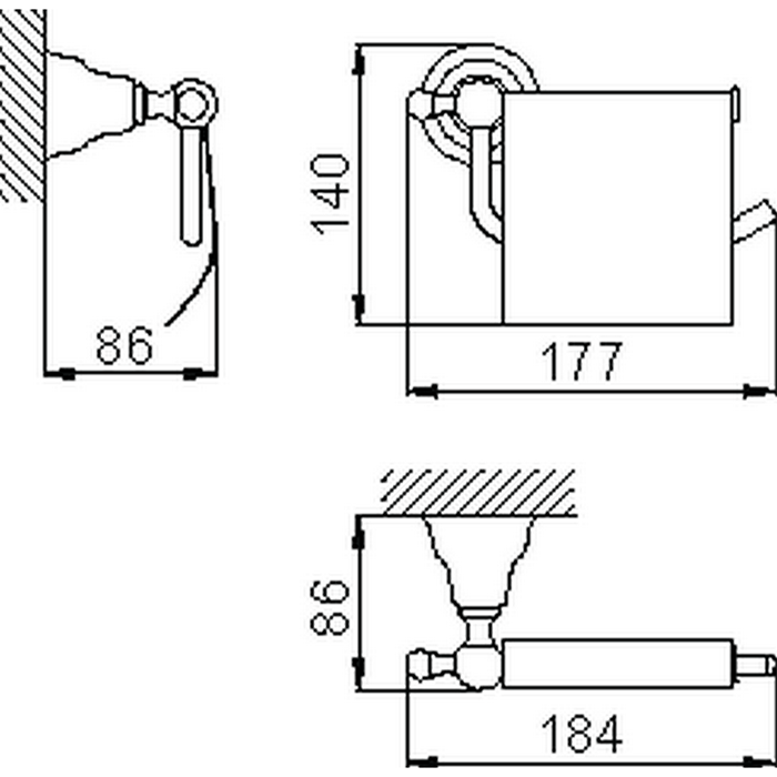 HUBER Croisette Бумагодержатель с крышкой, подвесной,  цвет: никель матовый