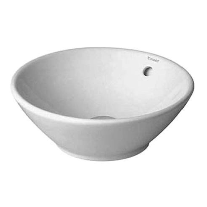 Duravit Starck 3 Раковина круглая 42 cm с переливом, без отв под смеситель, вкл. крепление, цвет: белый 