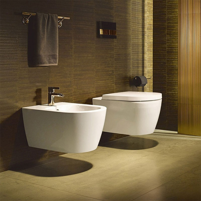 Duravit Me by Starck Унитаз 57х37см., подвесной, Rimless, с креплениями, Durafix, WonderGliss, цвет: белый