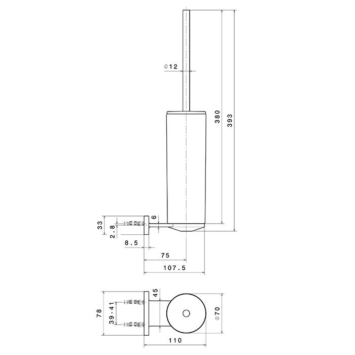 Newform XT Туалетный ёршик, подвесной, цвет: Copper Satin