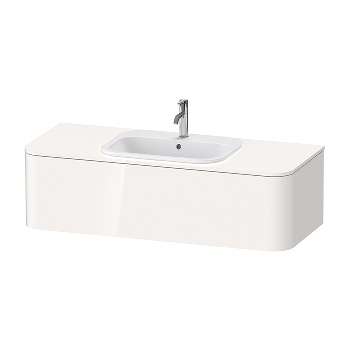 Duravit Happy D.2 Plus Тумба подвесная 130x55x35.4см, с раковиной и 2 ящиками, цвет: белый глянцевый