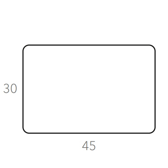 ADJ Прямоугольный плейсмат, 45x30 см., цвет: белый/панна котта