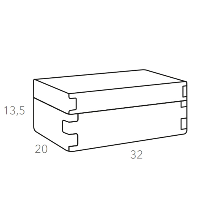 ADJ Коробка Snob, 32x20xH13,5 см., цвет: эвкалипт/небесный