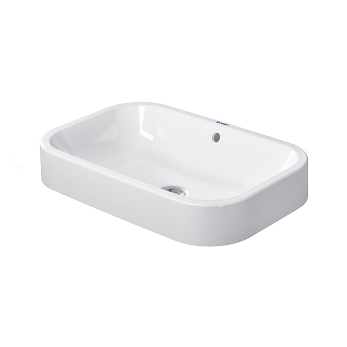 Duravit Happy D.2 Раковина накладная 60х40см, без отв., с WonderGliss, цвет: белый 