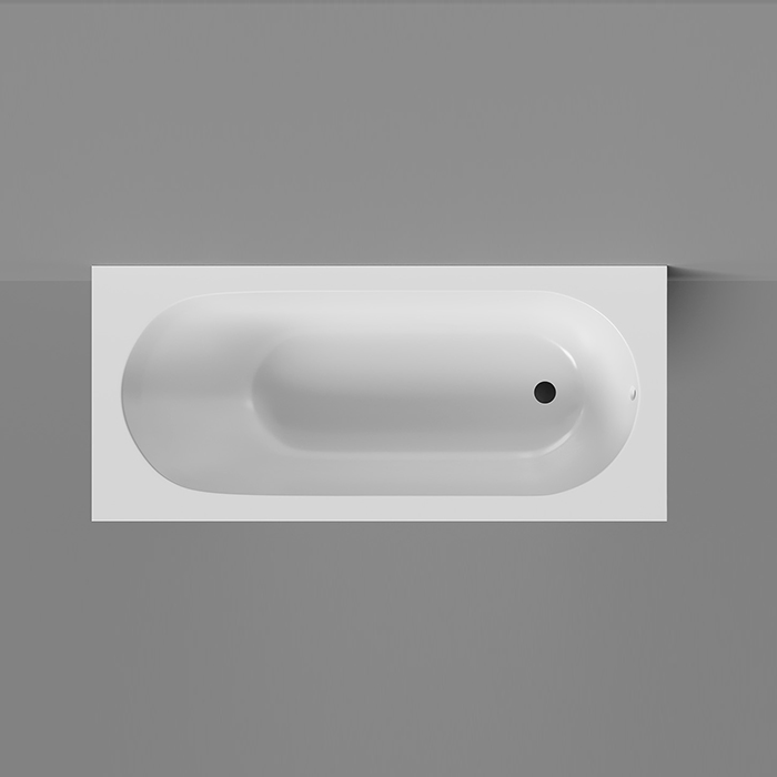 Salini Lofo Ванна 179х79.1х61см., встраиваемая, Solid Surface, без слива-перелива, с ножками, цвет: белый матовый