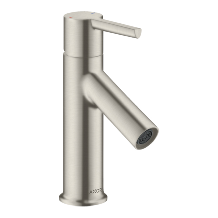 Axor Starck Смеситель для раковины 80, на 1 отв., с донным клапаном, цвет: сталь