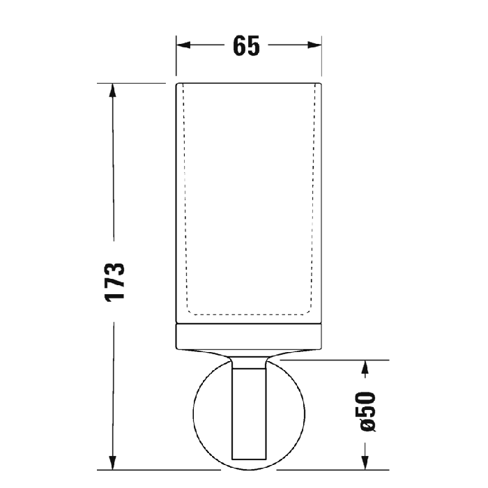 Duravit Starck T Стакан, подвесной, цвет: Stainless steel Brushed