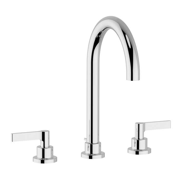 Cisal Grace Смеситель для раковины, 3 отв., с донным клапаном, цвет: хром