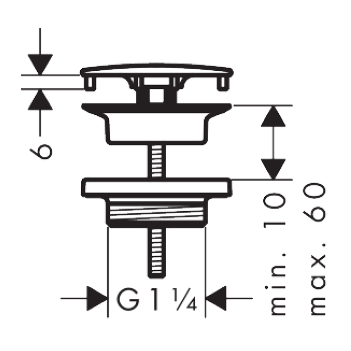 Hansgrohe Донный клапан для раковины, цвет: шлифованная бронза