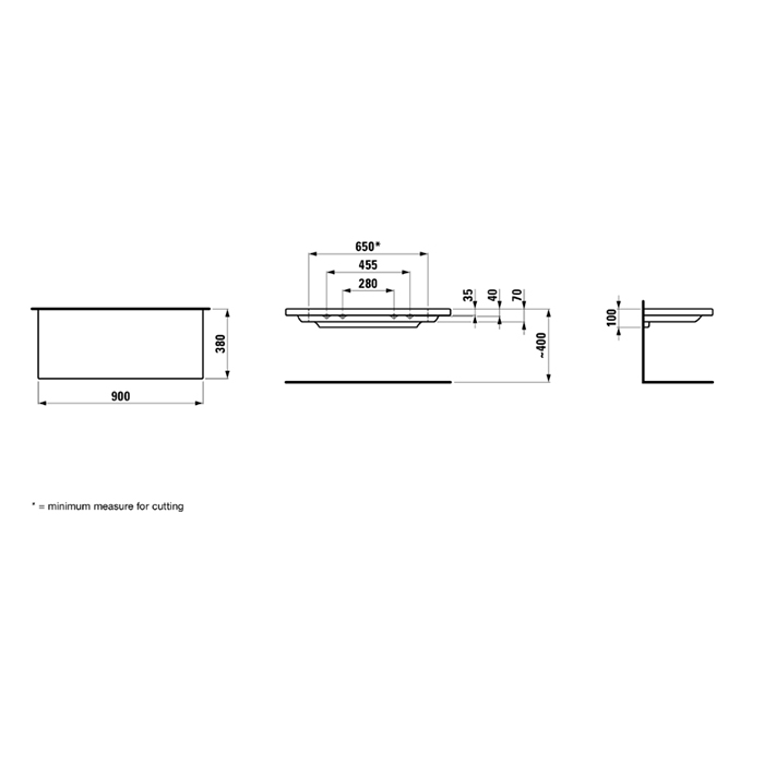 Laufen Living Square Полочка 90х38x3.5см., подвесная, керамическая, цвет: белый