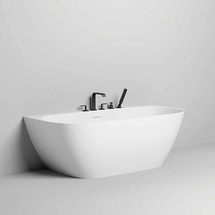 Salini Sofia Wall 160 Ванна пристенная 160х80х59см., донный клапан "Up&Down", сифон, слив-перелив, материал: S-stone, цвет: белый матовый 