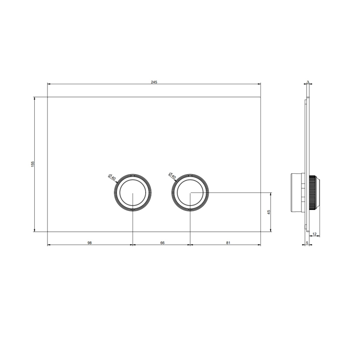 Gessi Venti20 Клавиша смыва для унитаза двойная, для инсталляций Geberit Sigma8 и Sigma12, цвет: Antique Brass