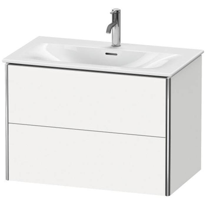 Duravit XSquare База подвесная 81x47.8x56см с раковиной, 2 яшика, цвет: глянцевый белый