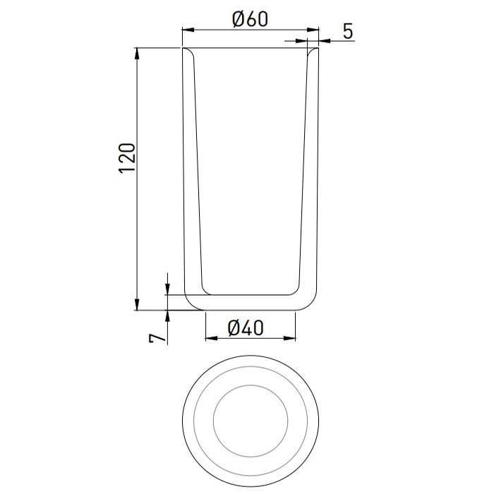 Salini Gocce Стакан настольный, S-Stone, цвет: белый матовый