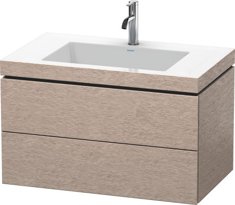 DURAVIT L-Cube Тумба с раковиной 80х55см., фронтом, подвесная, цвет: Дуб кашемир