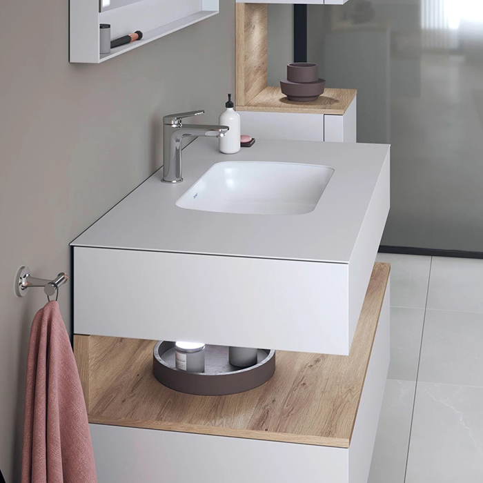 Duravit Qatego Раковина 48х37х15см., встраиваемая снизу, без отв., цвет: белый