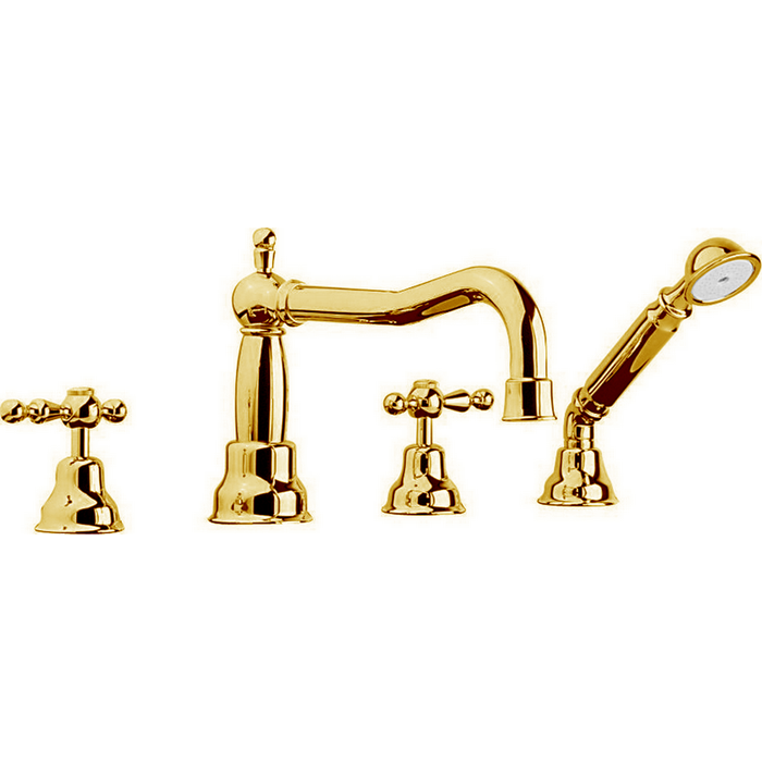 CISAL Arcana America Смеситель на борт ванны на 4 отверстия, цвет: золото