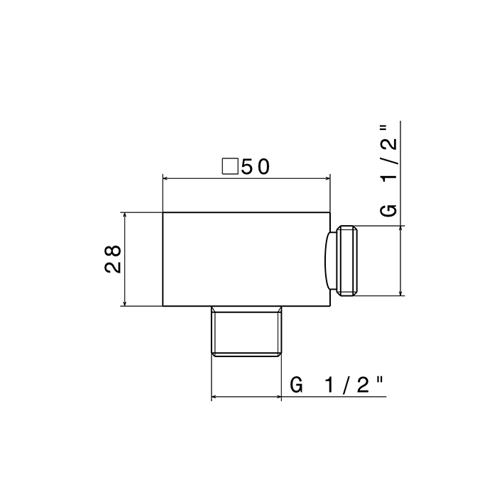 Newform Shower Выход из стены, цвет: хром