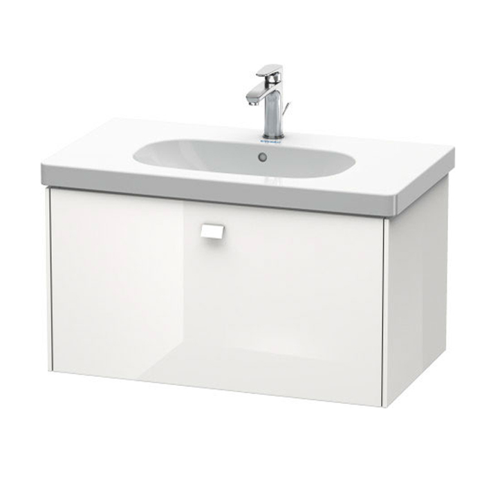 Duravit  Brioso Тумба подвесная 82х46.9х45.2см, с раковиной, с 1 выдвижным ящиком, цвет: белый глянц