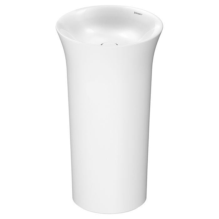 Duravit White Tulip Раковина напольная Ø50х h90см., без перелива, без отв., сифон, слив в пол, цвет: белый