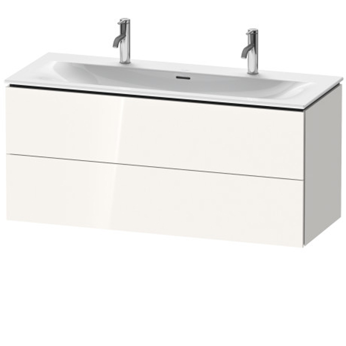 Duravit L-Cube База подвесная 122x48.1x55см с раковиной, 2 ящика, цвет: глянцевый белый