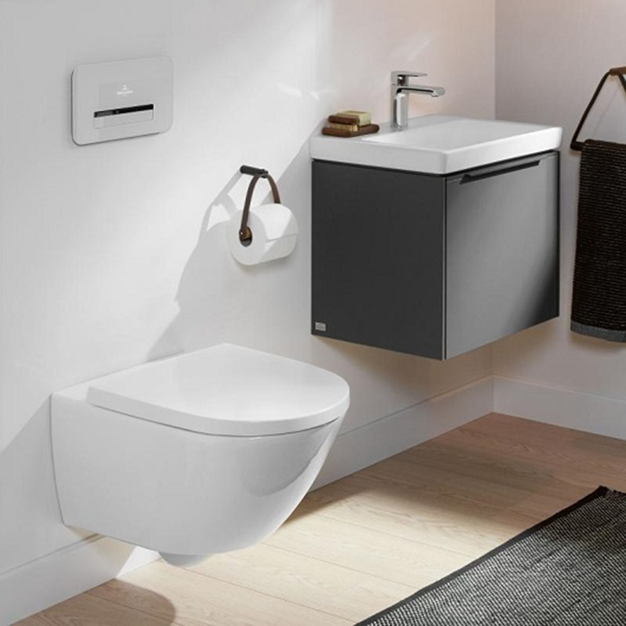 Villeroy&Boch Subway 3 Унитаз подвесной, безободковый, сиденье-в комплекте SoftClosing, CeramicPlus, цвет: альпийский белый
