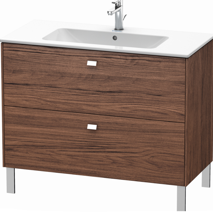 Duravit  Brioso Тумба напольная 102х47.9х68.3см, с раковиной, с 2 выдвижными ящиками, цвет: каштан темный