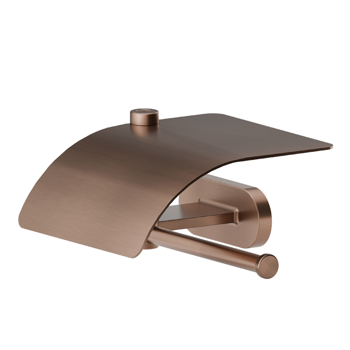 Newform Accessori tondi Держатель для бумаги, подвесной с крышкой, цвет: PVD brushed copper bronze