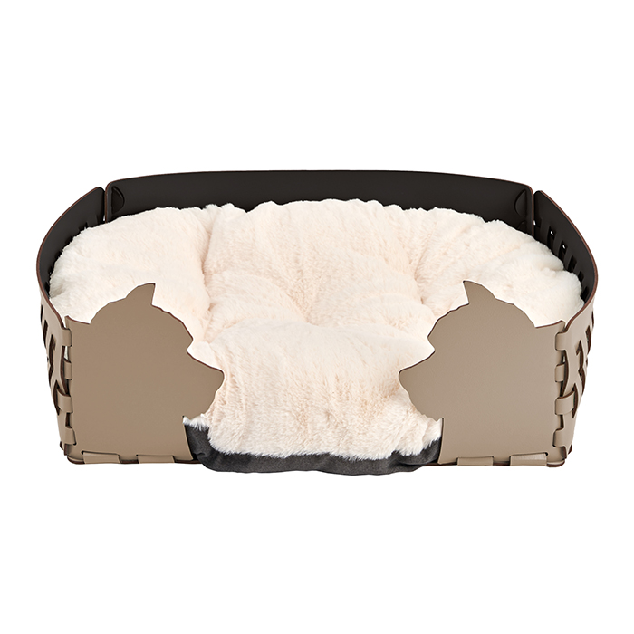 ADJ Лежанка Dog, 45х30хН15 см., цвет: капучино/шоколад