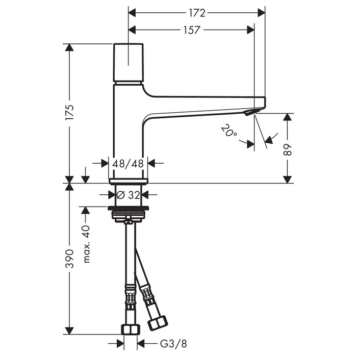 Hansgrohe Metropol Смеситель для раковины, 1 отв., цвет: хром