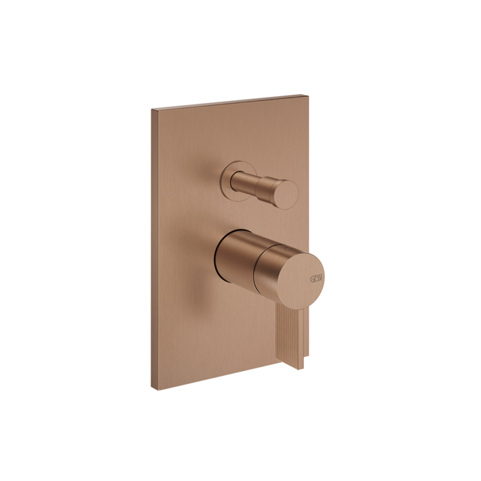 Gessi Inverso Rigato Смеситель для ванны/душа, настенный, цвет: Copper Brushed PVD