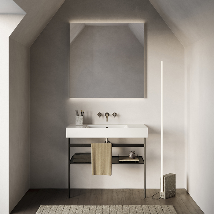 Catalano Premium Раковина 100x47см чаша в центре, без отв., цвет: белый глянцевый