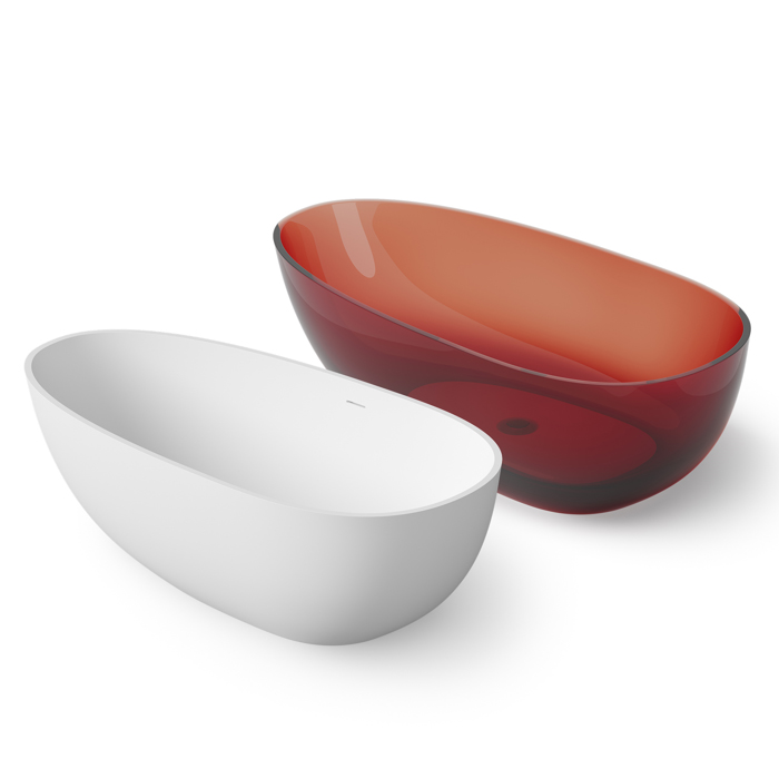 Dea Design Modern Ванна 160x80x54см., отдельностоящая, Solid Surface, цвет: White №18