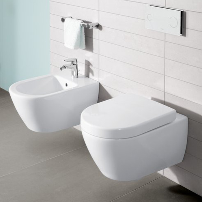 Villeroy&Boch Subway 2.0 Биде подвесное 37х56.5х28см., 1 отв., CeramicPlus, цвет: альпийский белый