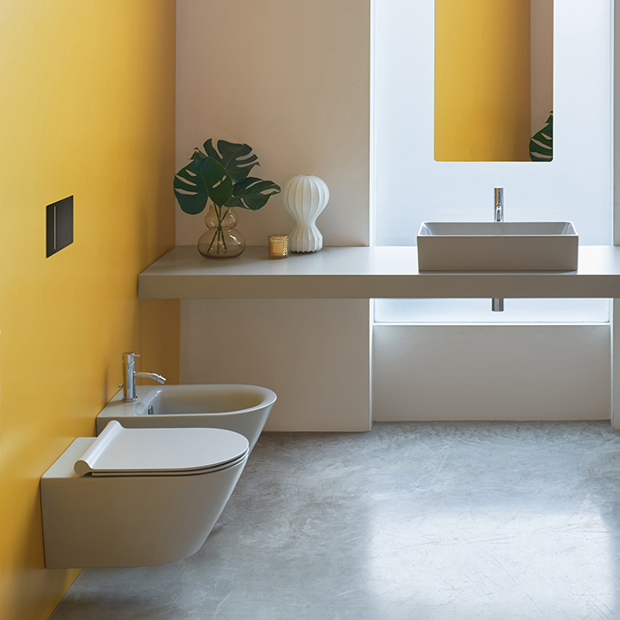 Catalano Premium Раковина 60x35см накладная, без отв., цвет: Cemento Satinato